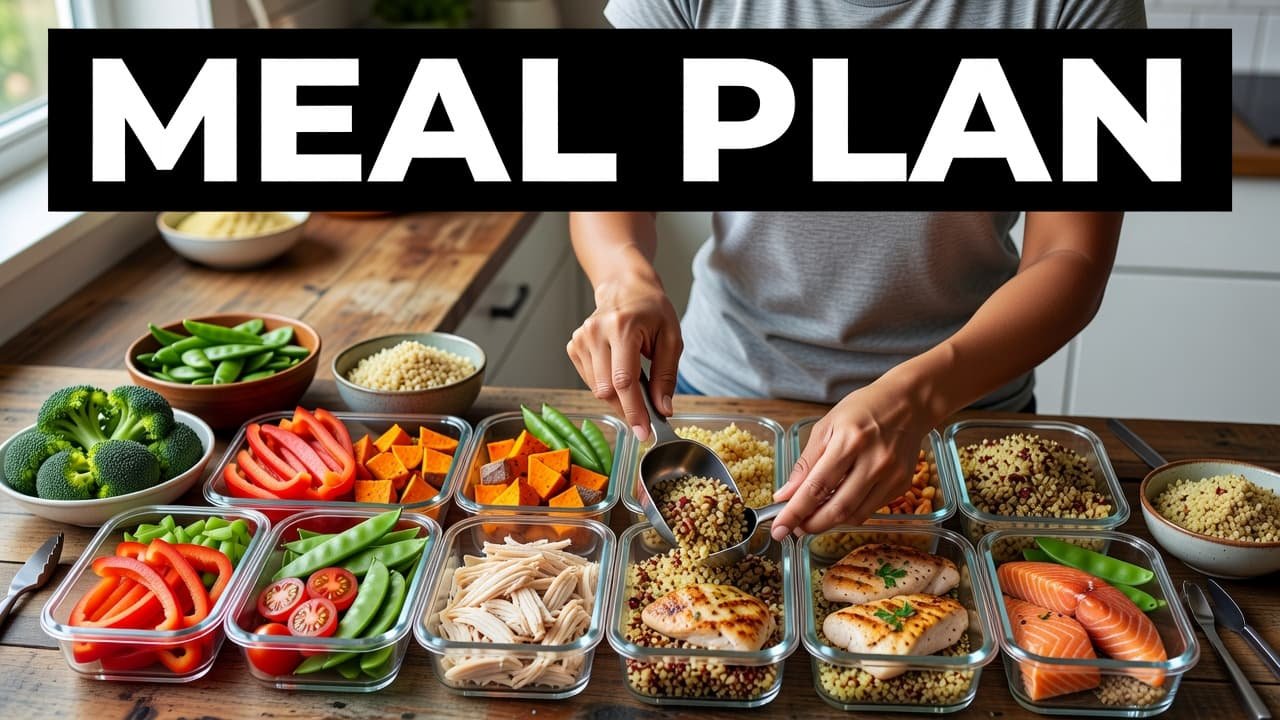 A person preparing healthy meal ingredients on a wooden kitchen counter.